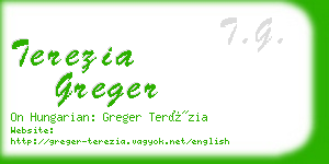 terezia greger business card